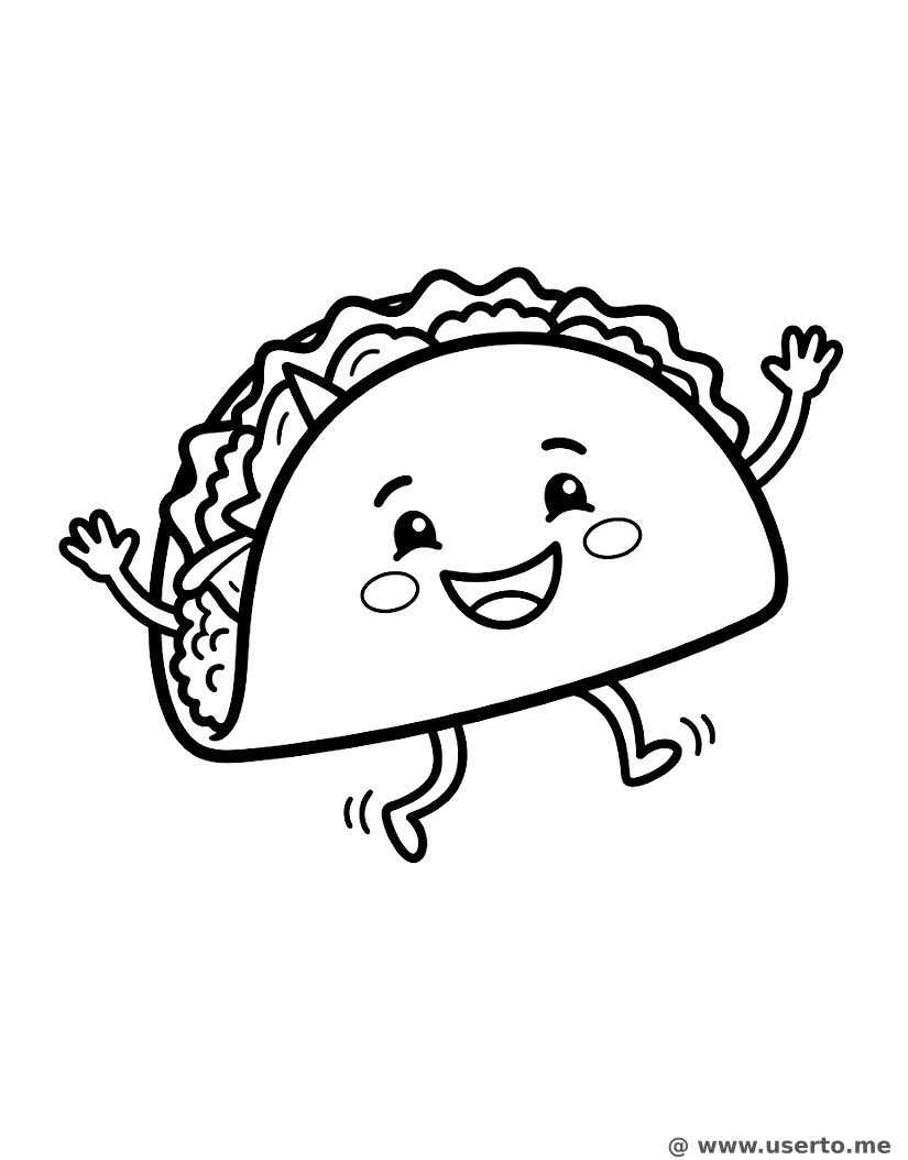 행복하게 춤추는 타코