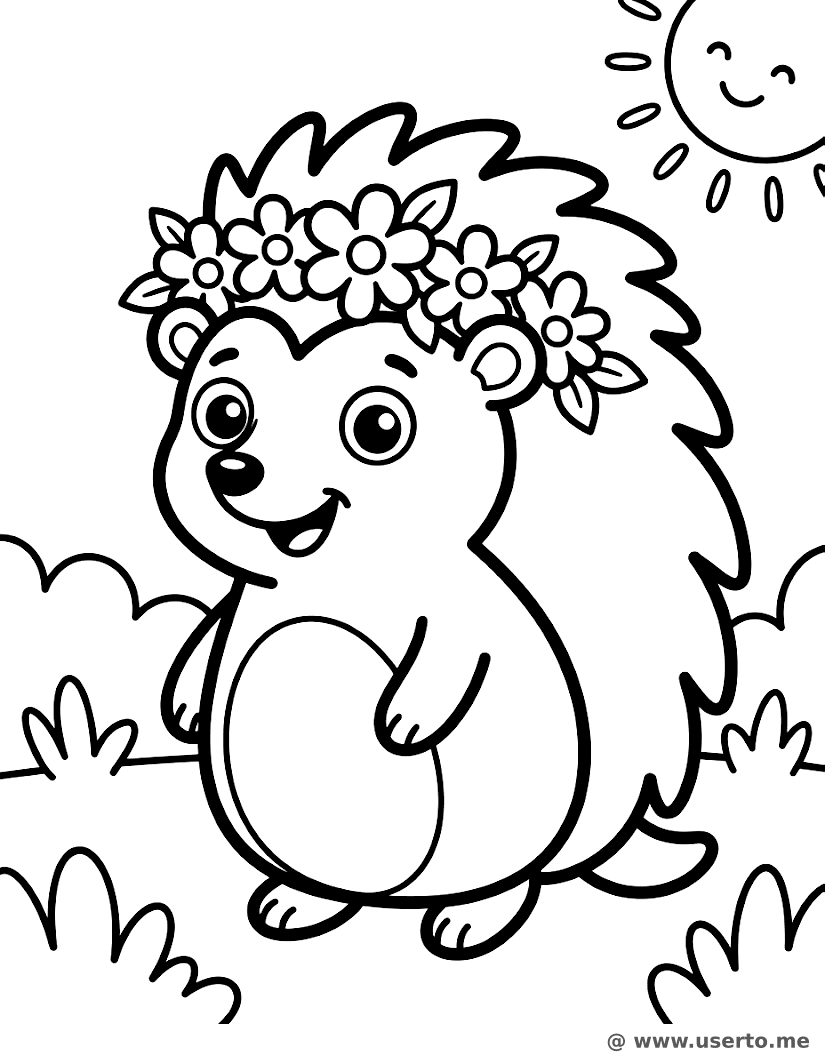 Hedgehog's Flower Crown