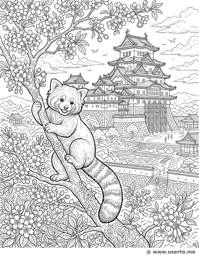 Panda Rojo en el Castillo de la Garza