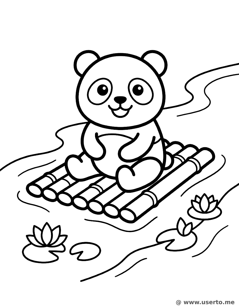 El Viaje en Balsa de Bambú del Panda