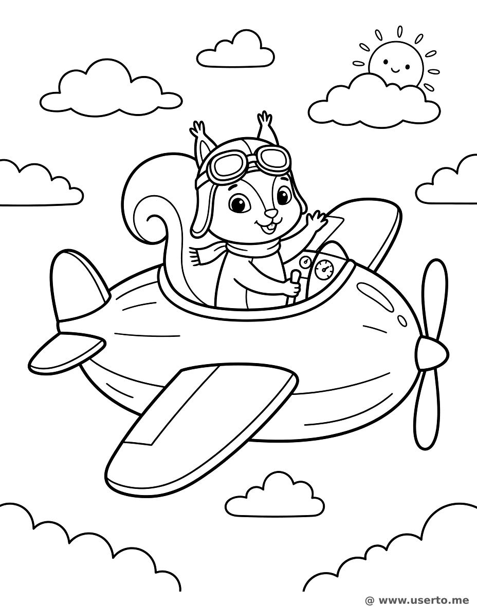 El valiente ardilla piloto