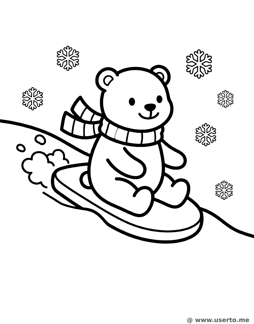 Das Eisrutsch-Abenteuer des Eisbären-Jungen