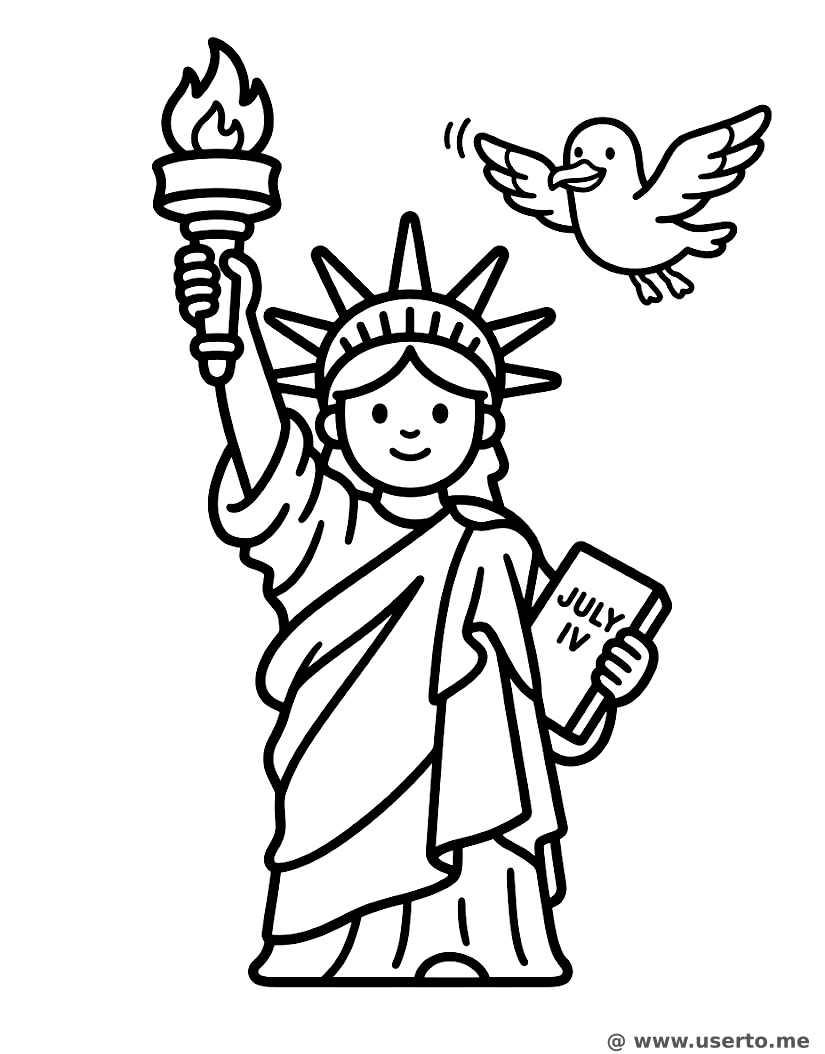 Waving Seagull at Liberty Statue