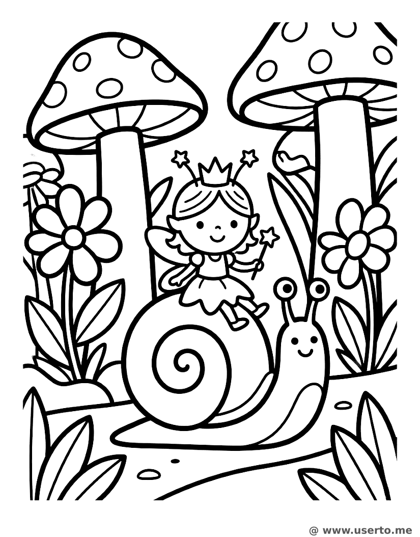 Pequeña Princesa Jinete de Caracoles