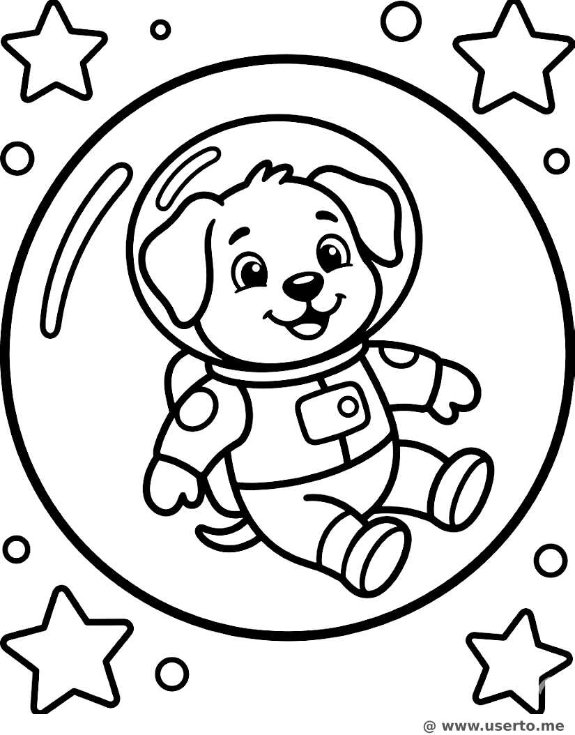 Space Puppy in a Bubble