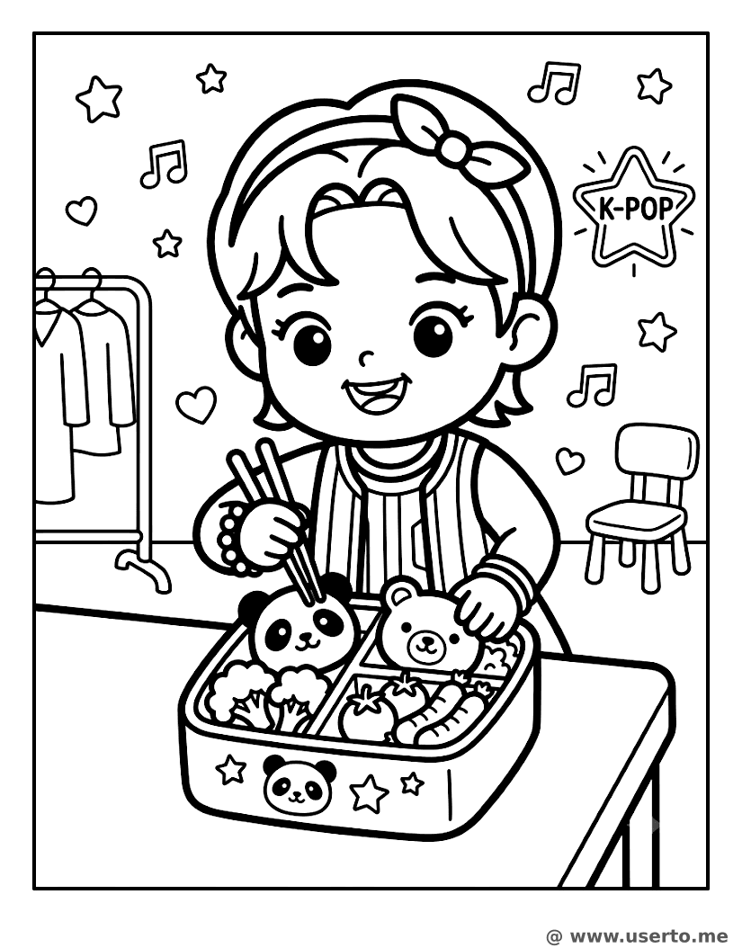 Chibi-Idol Packt Eine Bento-Box