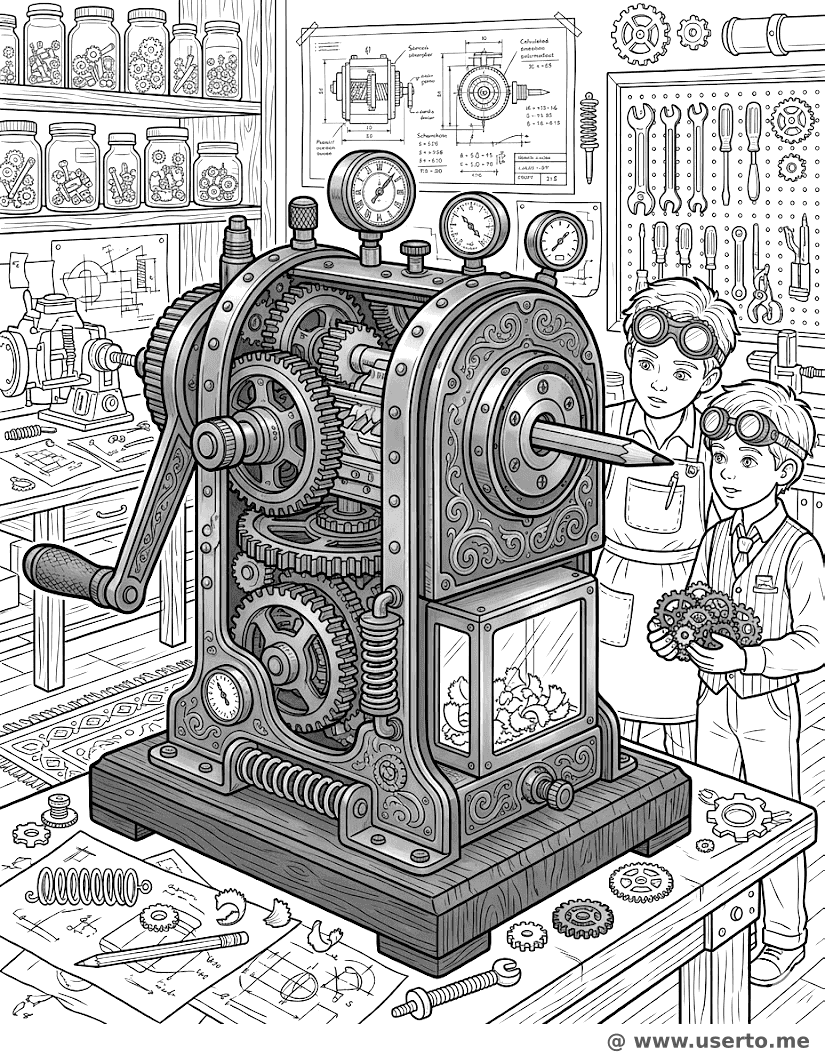 Steampunk Sharpener Invention