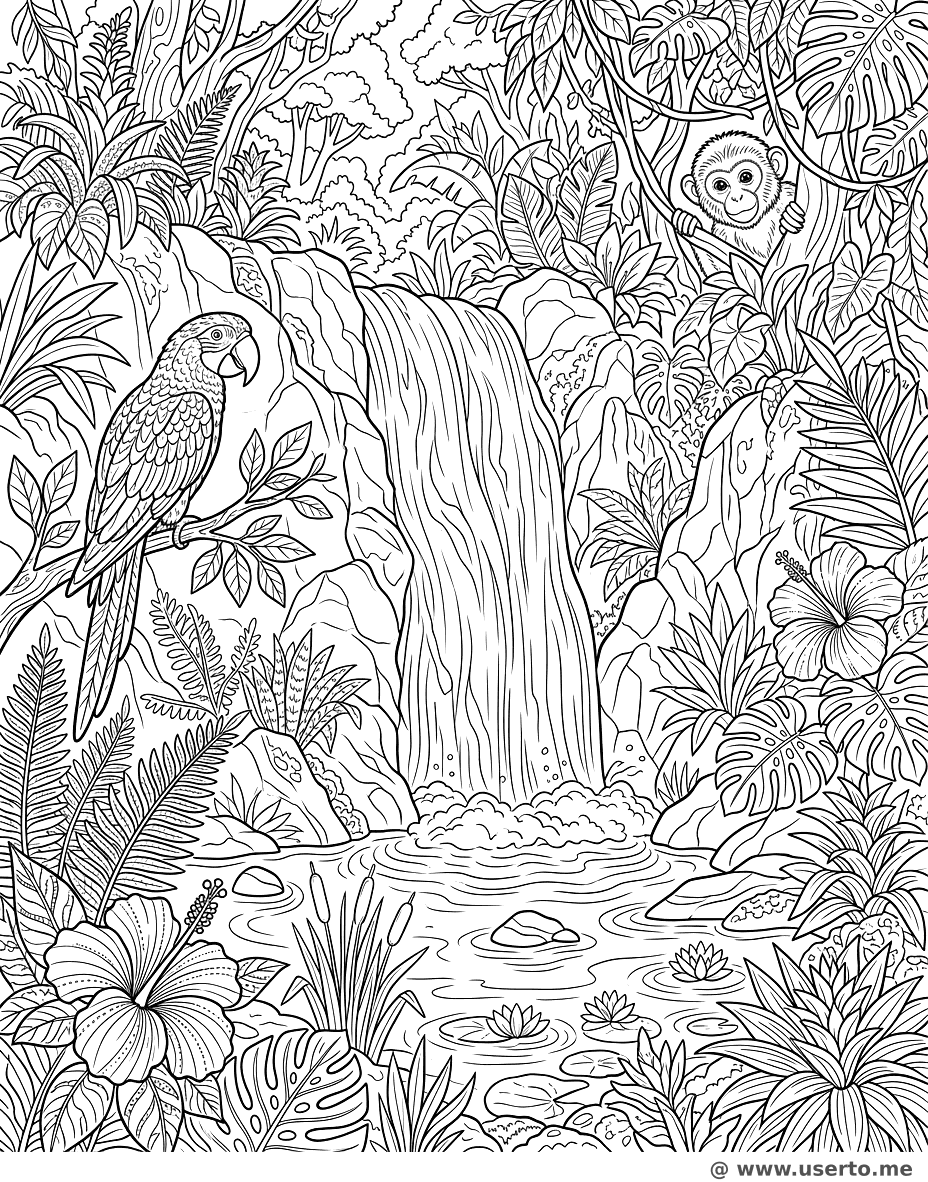 Hidden Jungle Waterfall
