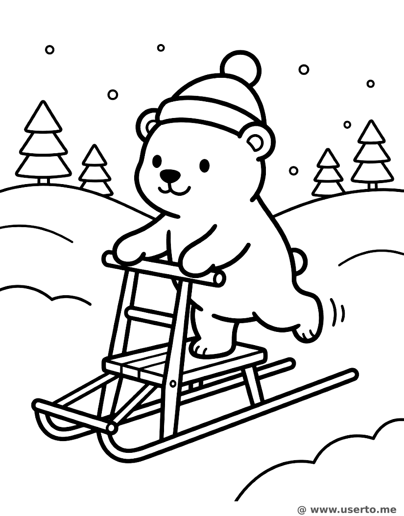 Cozy Bear in a Nordic Kick-Sled