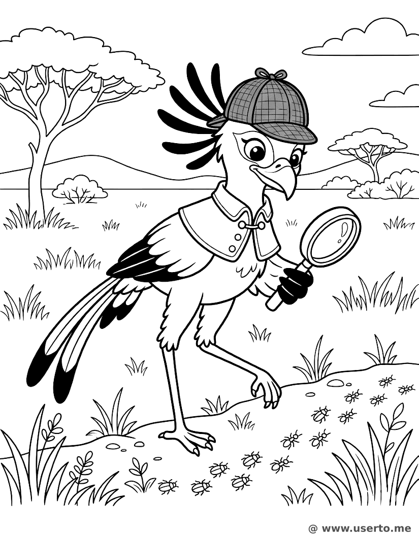 Pájaro Secretario Detective