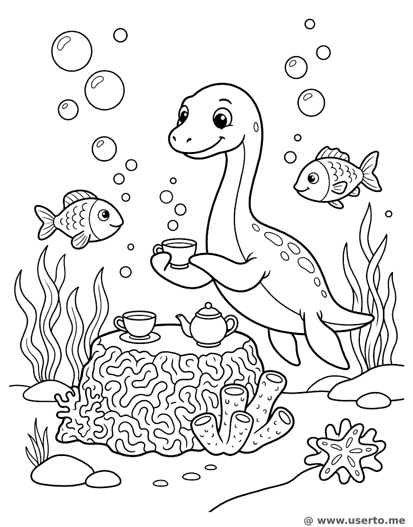 Té submarino del Plesiosaurio
