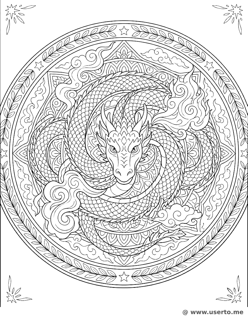 Ancient Dragon Scale Mosaic