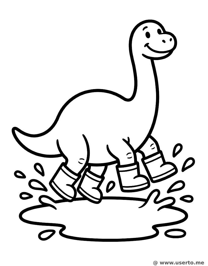 Brachiosaurus am Regentag