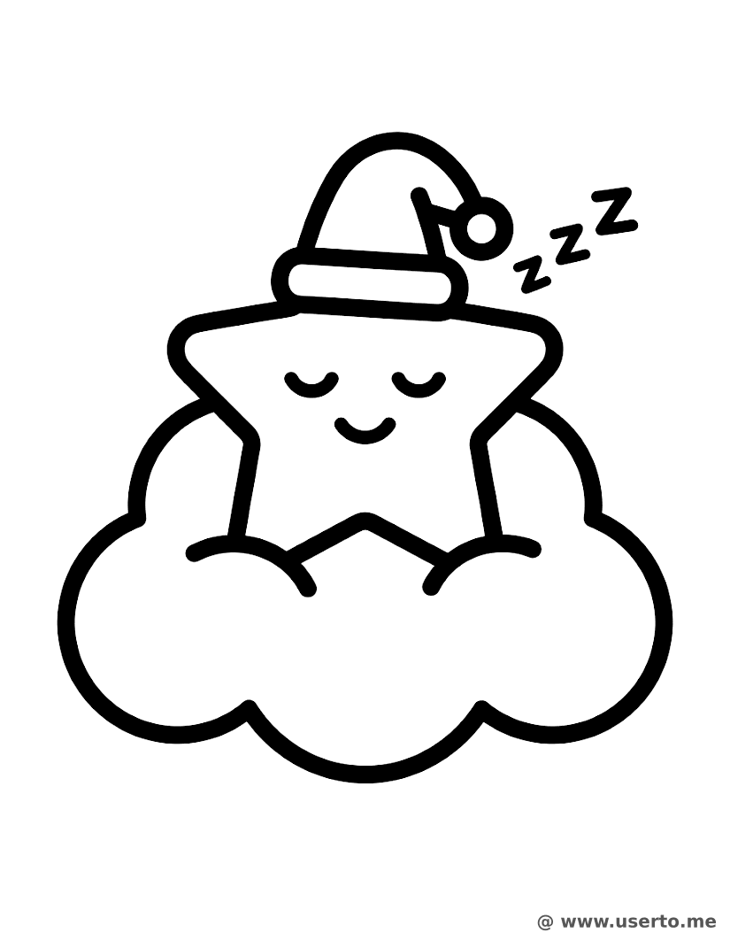 Sleepy Star on a Cloud