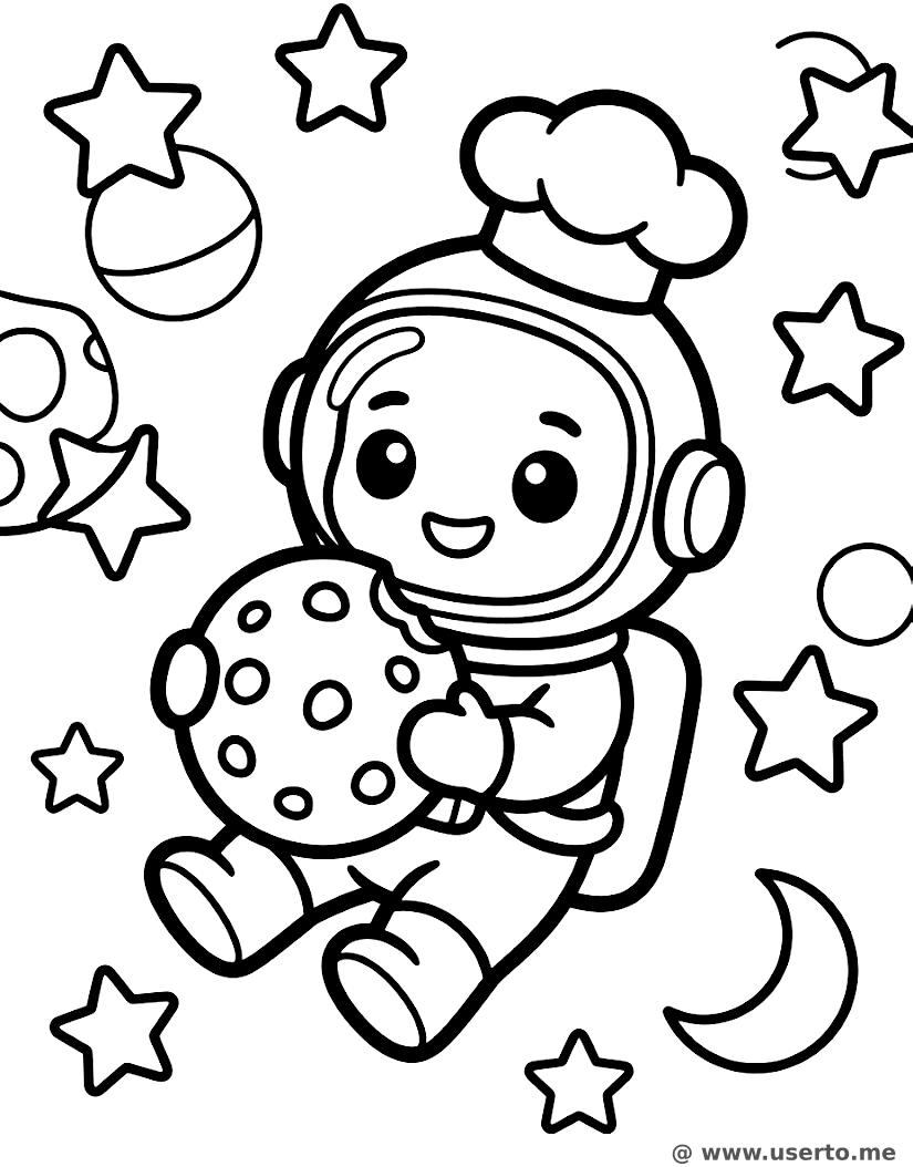 A bolacha gigante do mini chef espacial
