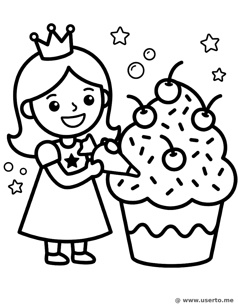 Die königliche Cupcake-Bäckerin