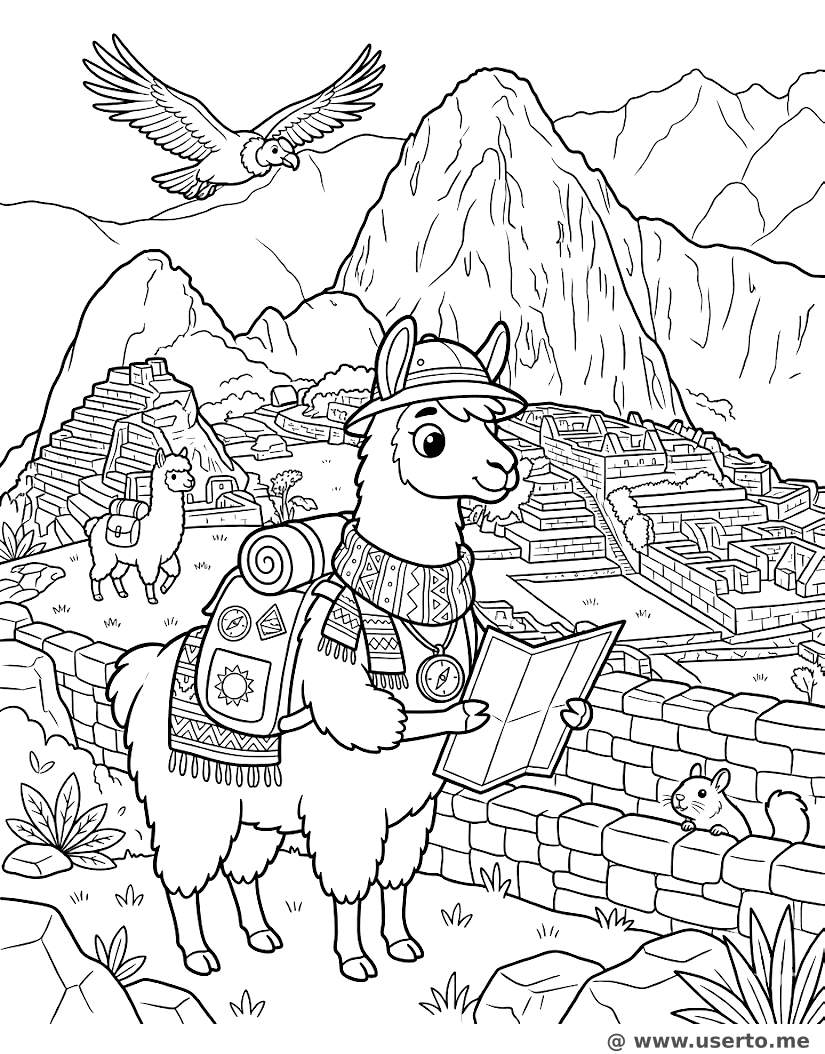 Llama Explorer at Machu Picchu