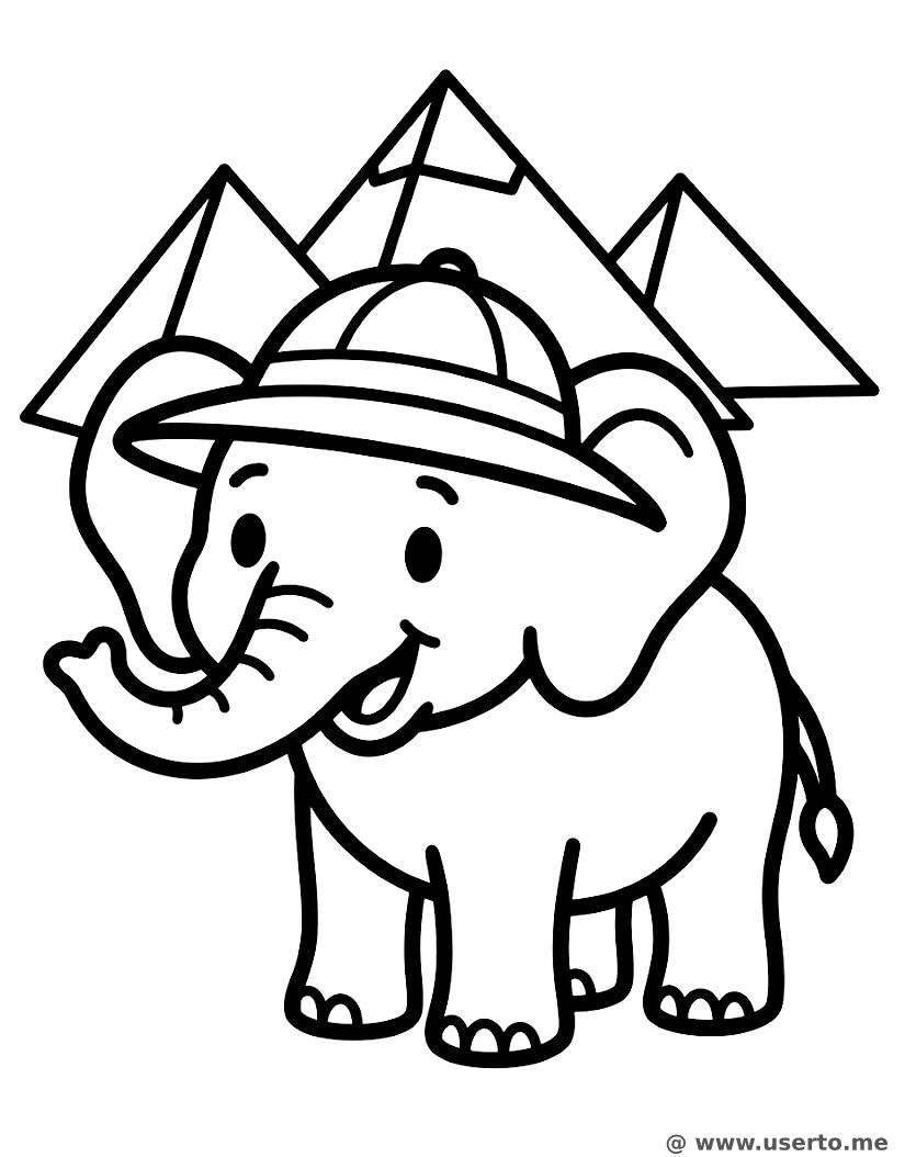 Elefant bei den Pyramiden