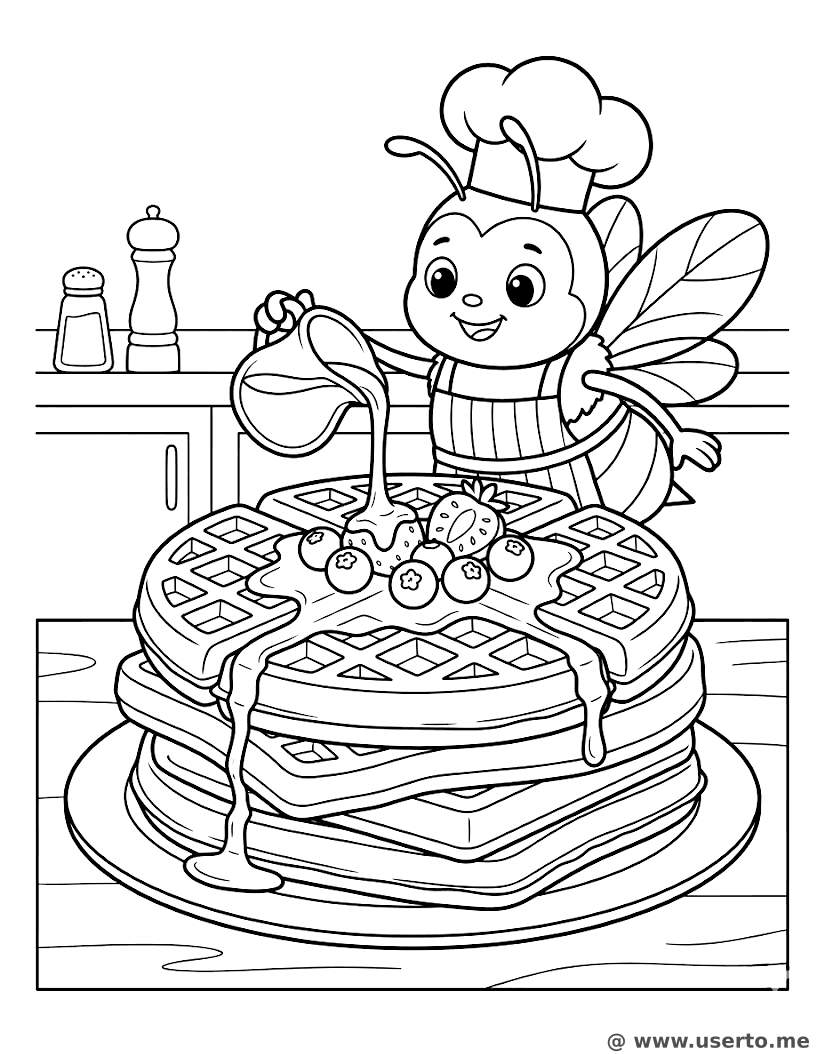 Baker Bee's Golden Waffle Tower