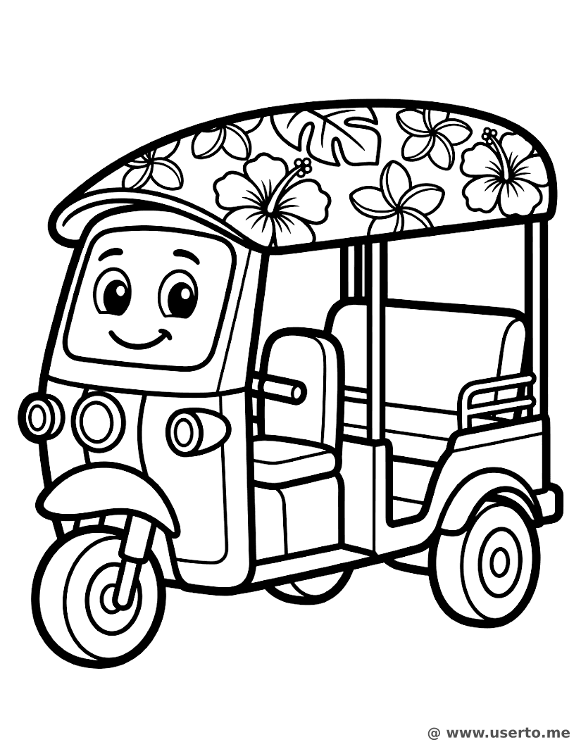 Smiley Tuk-Tuk Gartenparty