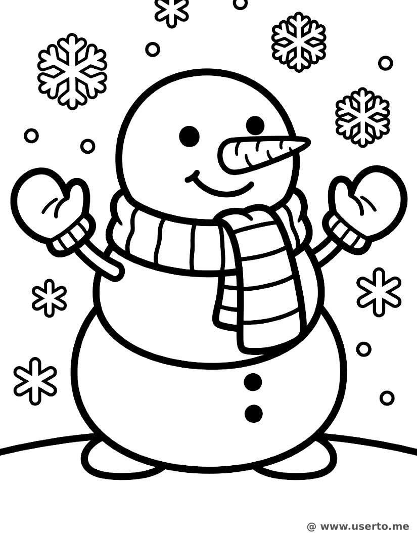 Die kuscheligen Handschuhe des Schneemanns