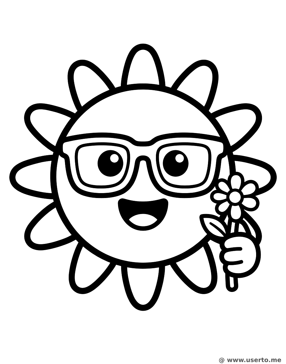 Cool Sun with a Flower