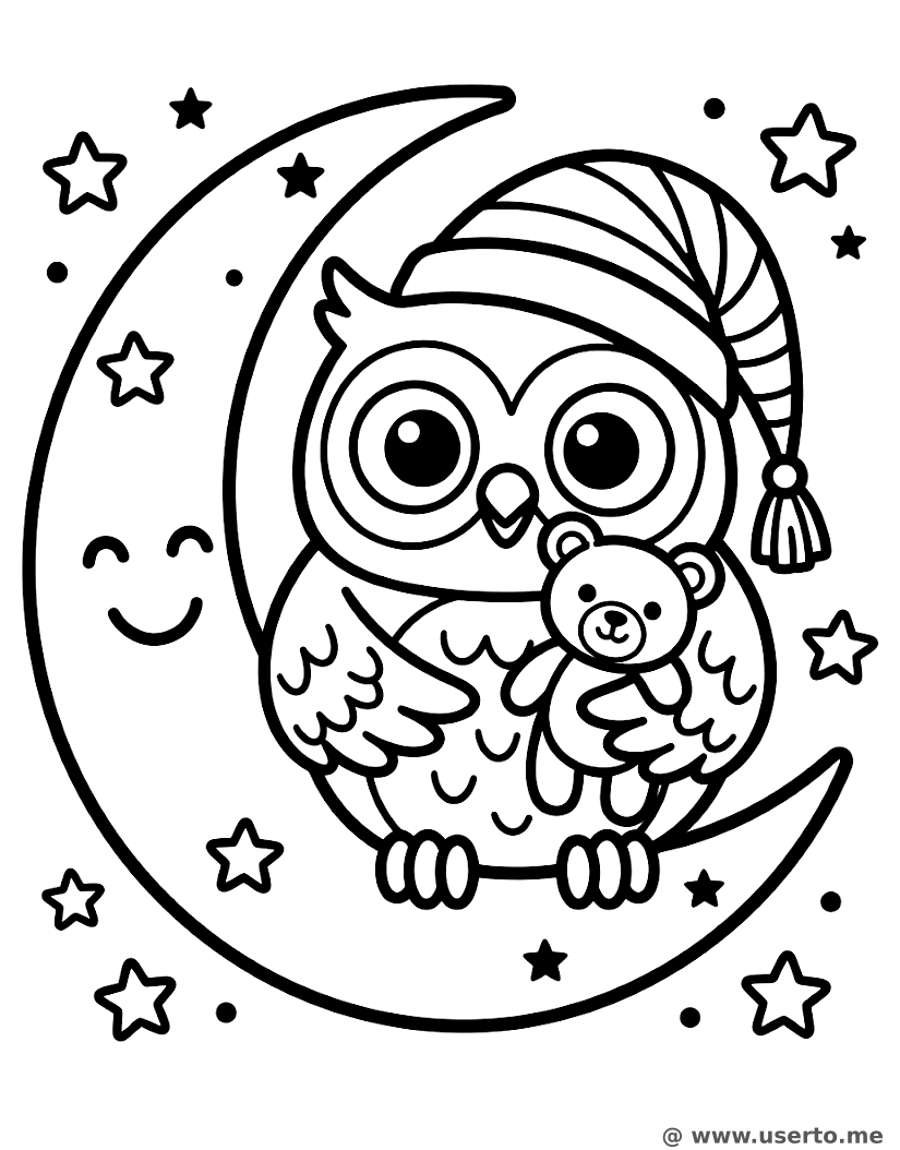 Búho Dormilón en la Luna
