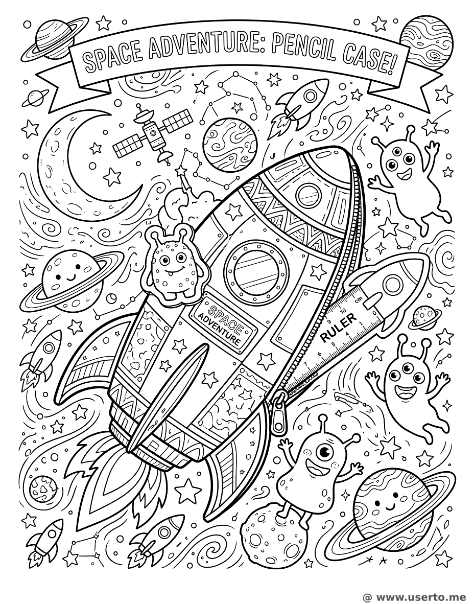 Spaceship Pencil Case Adventure