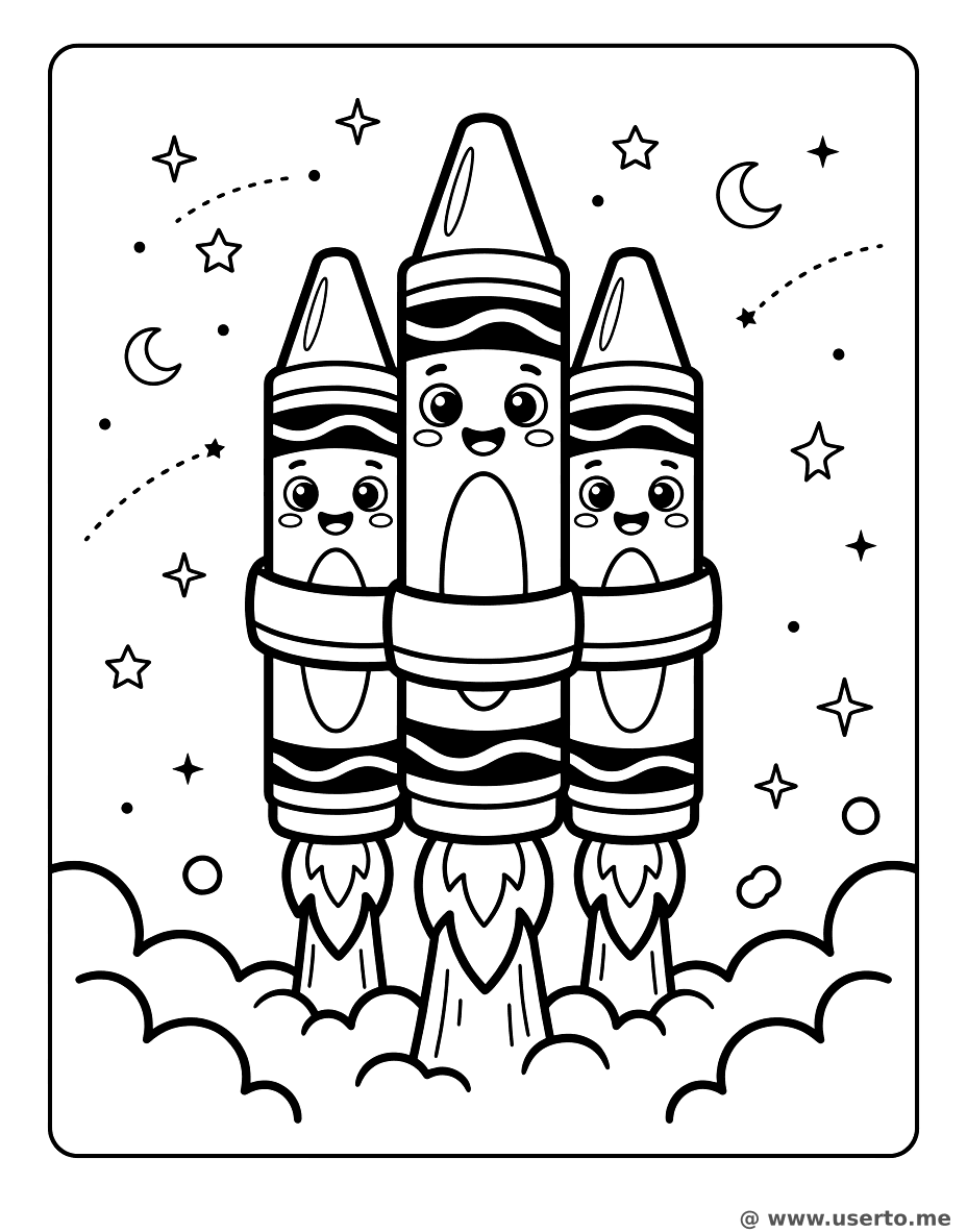 Crayon Rocket to the Moon