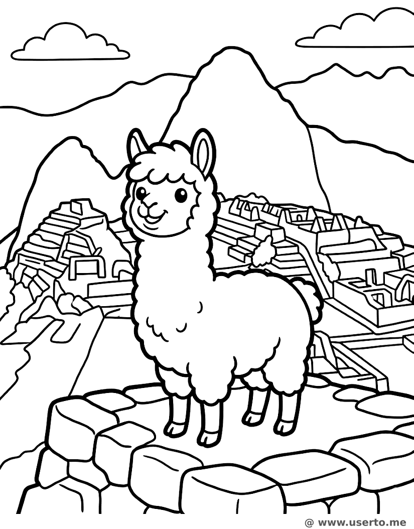 Amigo Alpaca en Machu Picchu