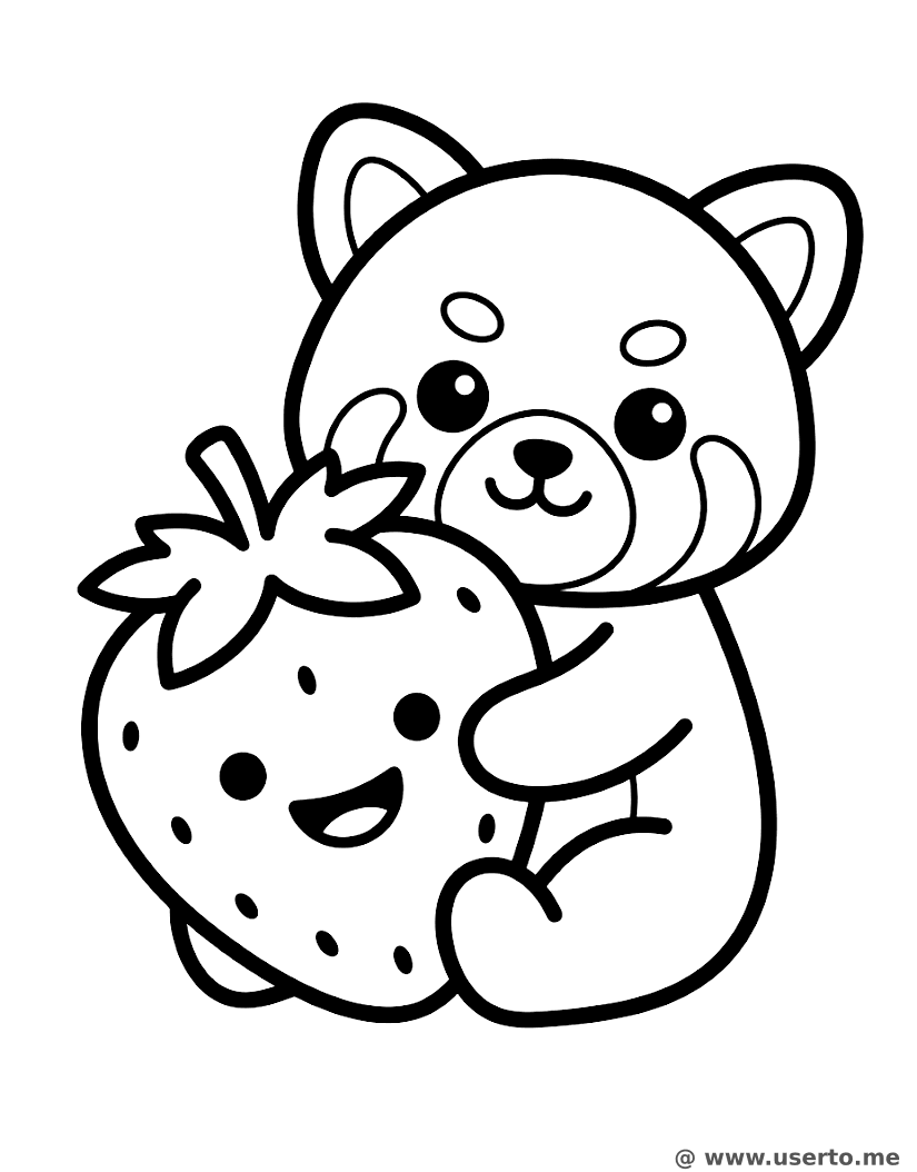 Red Panda's Berry Hug
