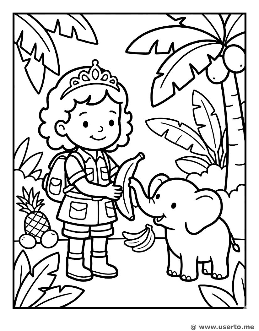 La Princesa del Safari y el Bebé Elefante