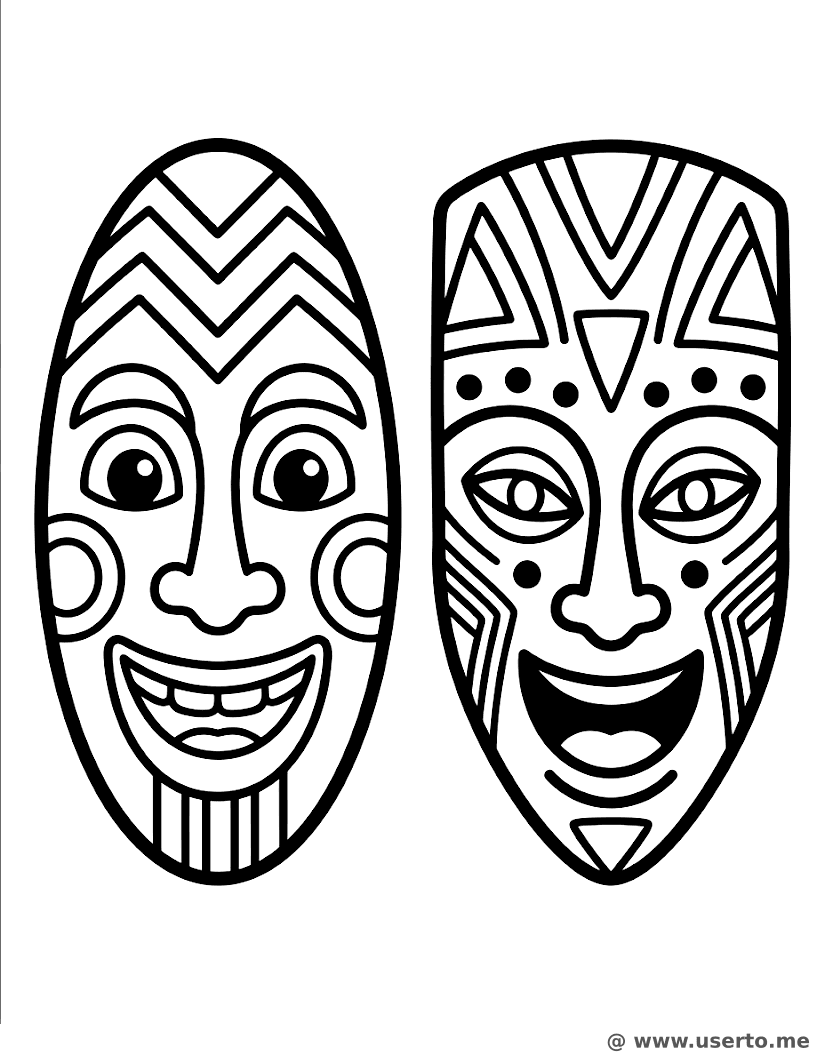 Ritmo de Máscaras Africanas Felices