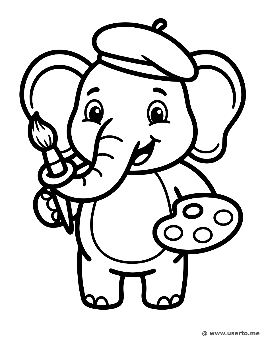 Elephant Artist Friend