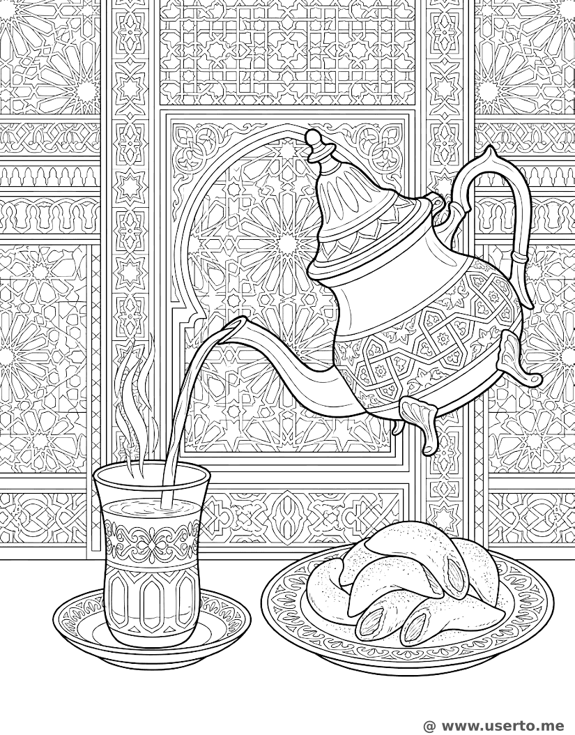 Moroccan Mint Tea & Pastry Garden