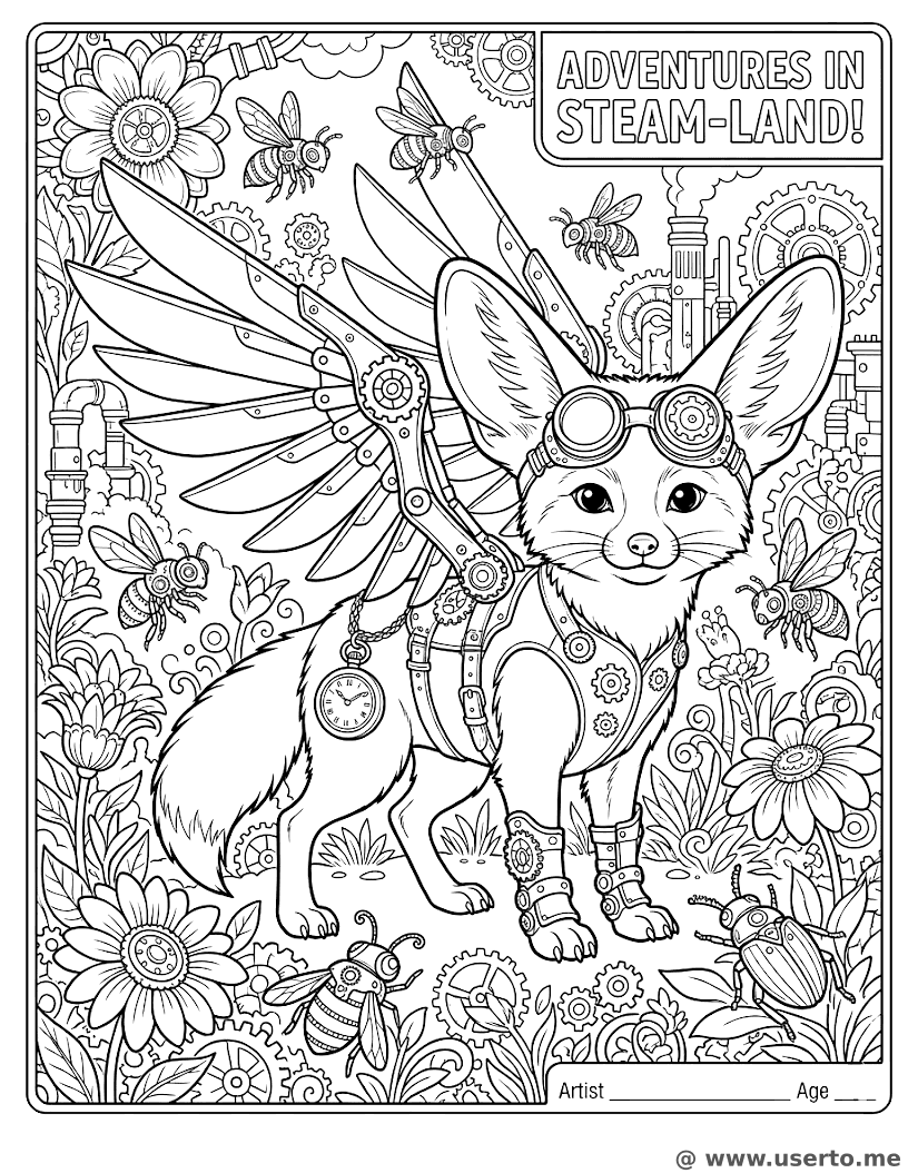 Steampunk-Wüstenfuchs-Entdecker