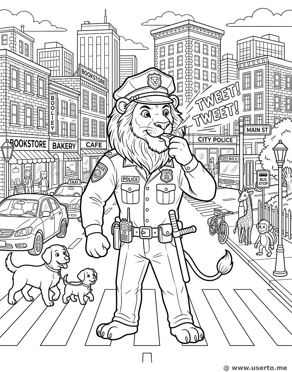 Brave Lion Police Officer