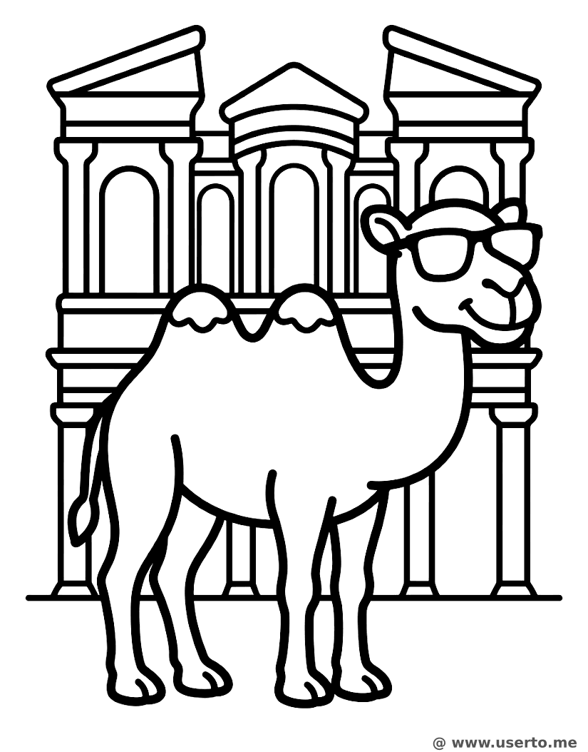 Camelo Descolado em Petra
