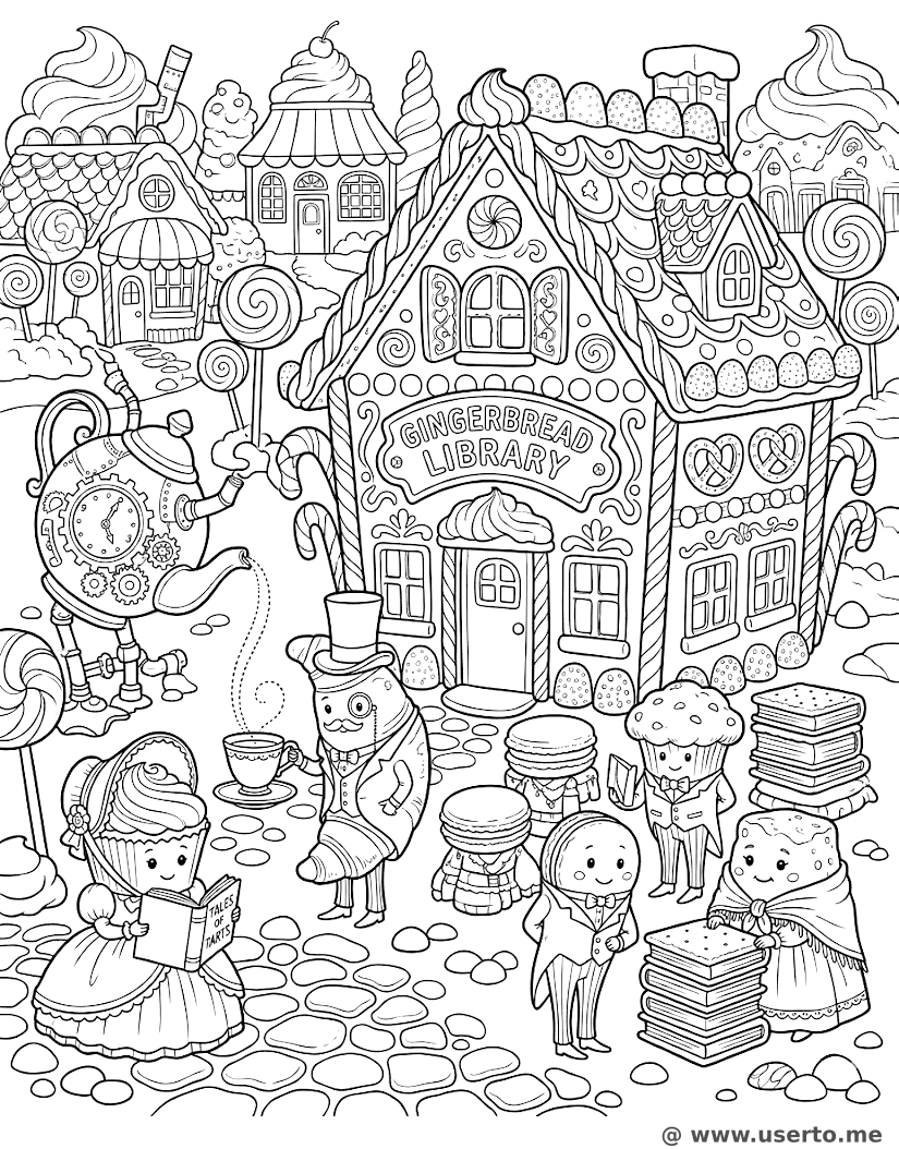 Die Steampunk-Lebkuchen-Bibliothek