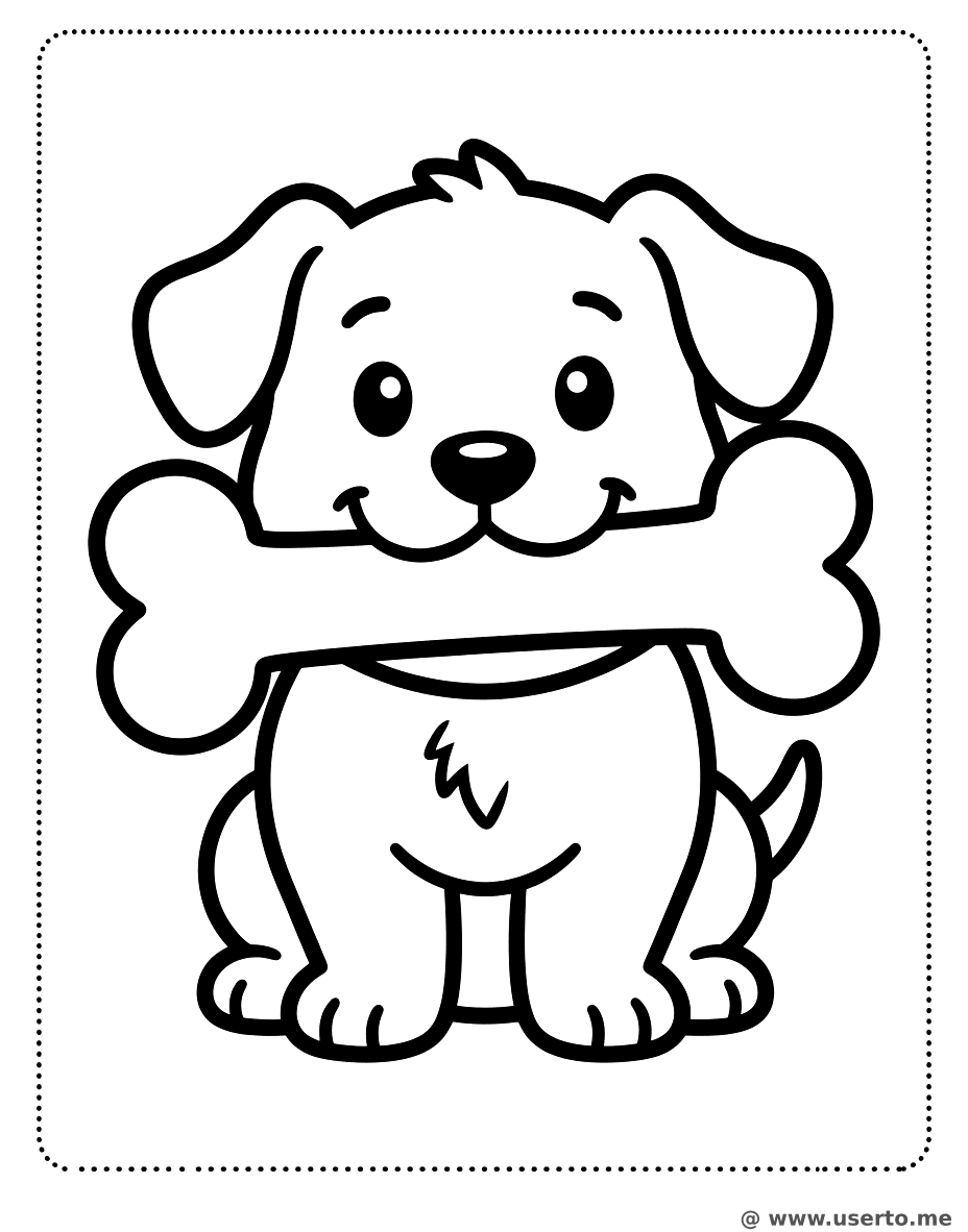 Puppy with a Big Bone