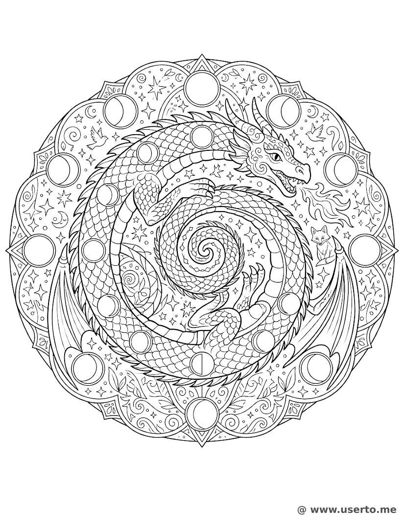 Galaktischer gewundener Drache