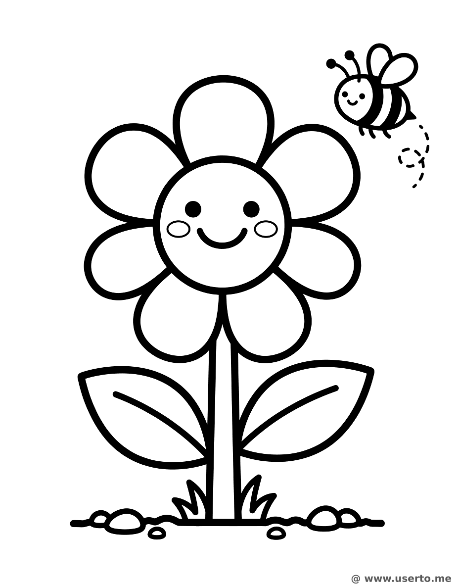 Flor Amiga e Abelha Dançarina
