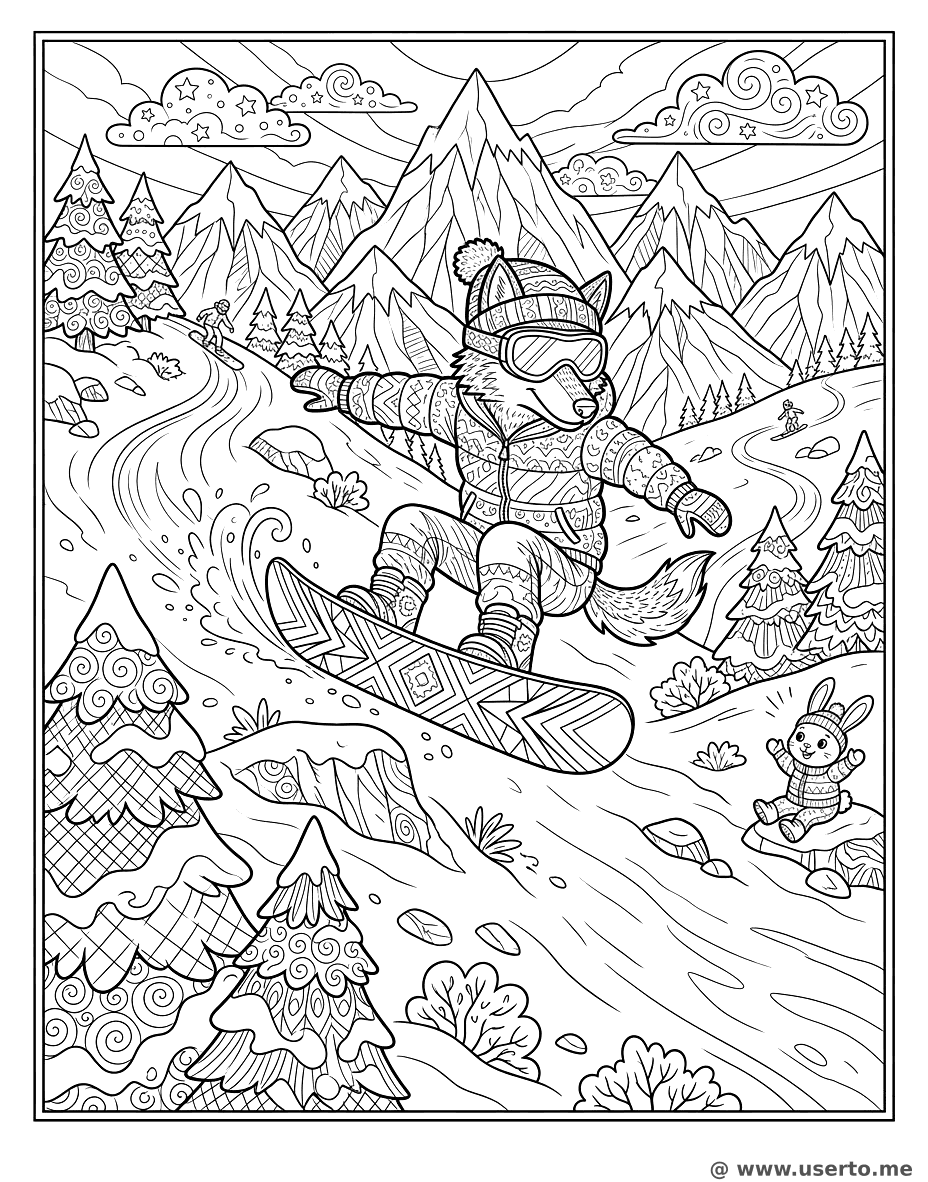 Cool Wolf's Mountain Snowboard
