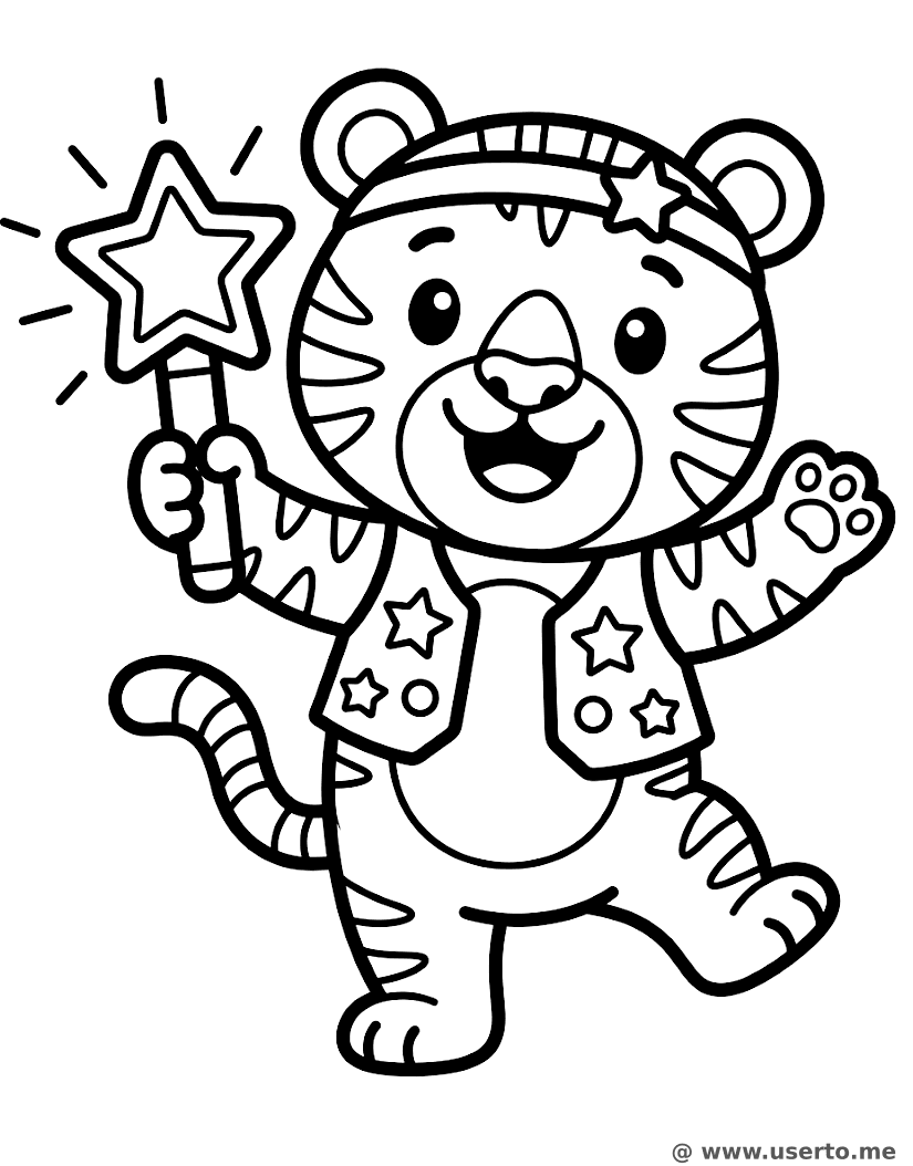 Baby Tiger Learning a Lightstick Dance