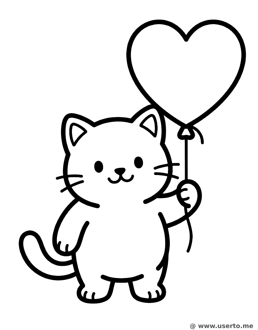 Gatito Feliz con Globo