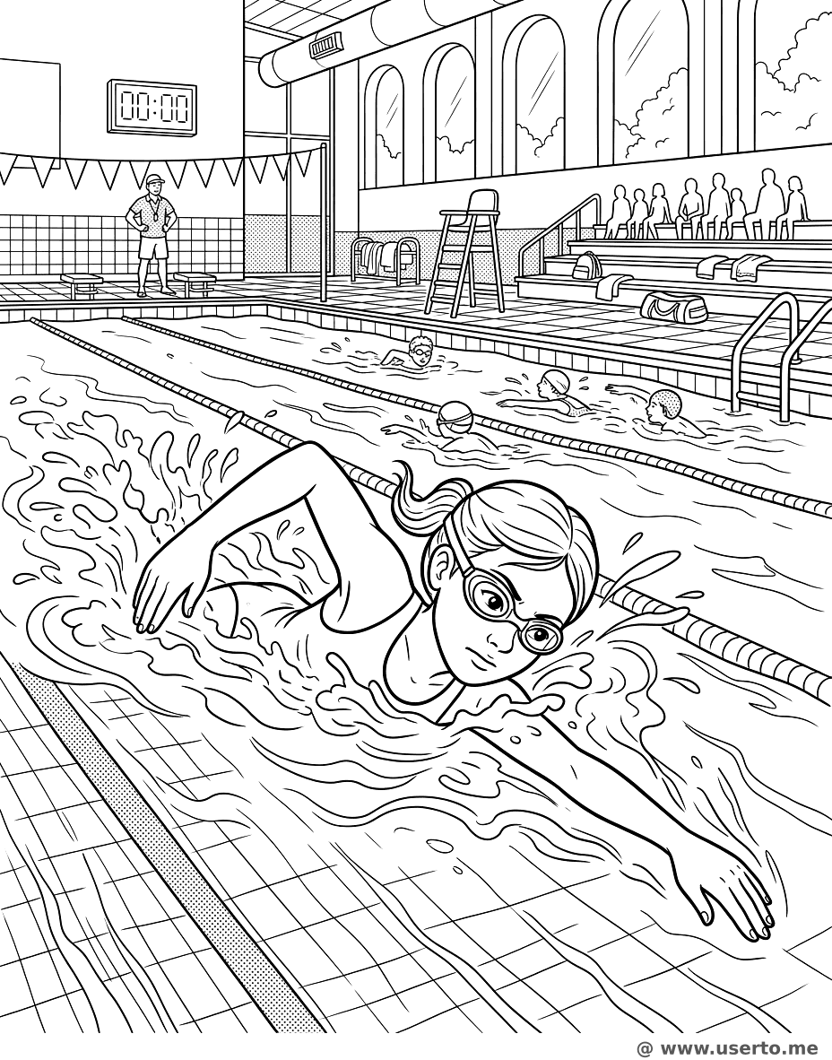 Champion Swimmer Splash