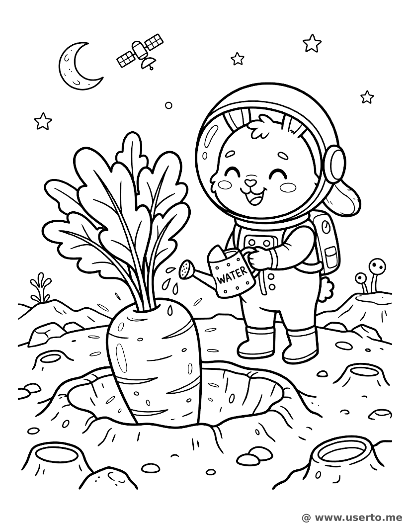 Coelhinho Jardineiro Espacial
