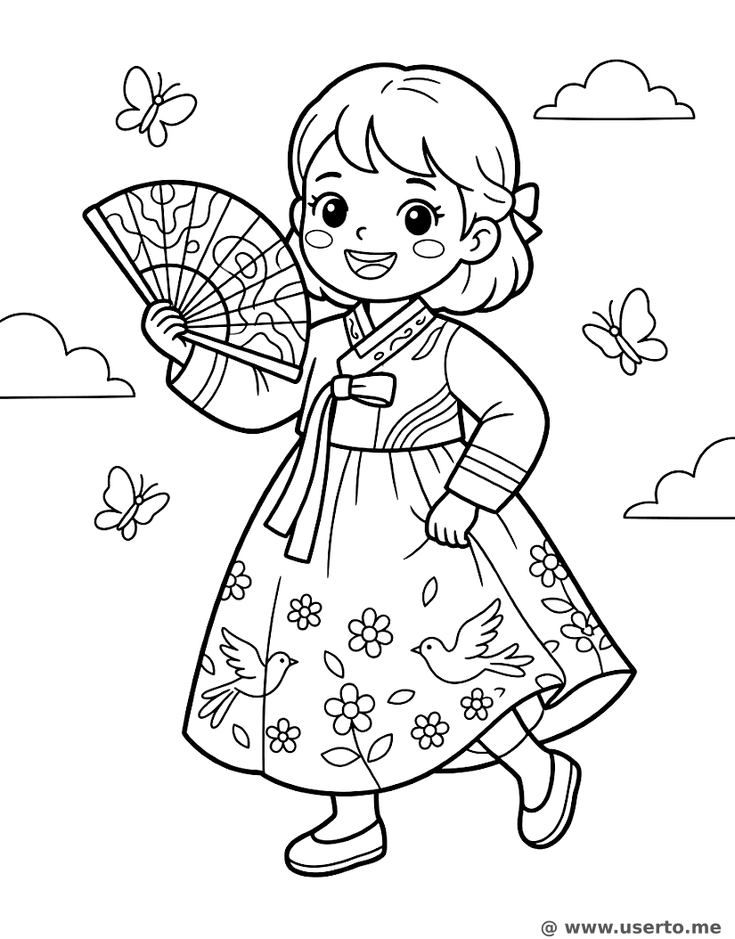 Moderner Hanbok-Tanzumzug