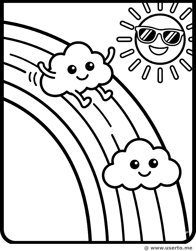 Bouncy Cloud Spirits' Rainbow Slide