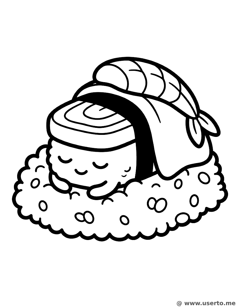 La manta de camarón del sushi